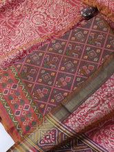 Printed Chanderi Unstitched Suit With Dupatta